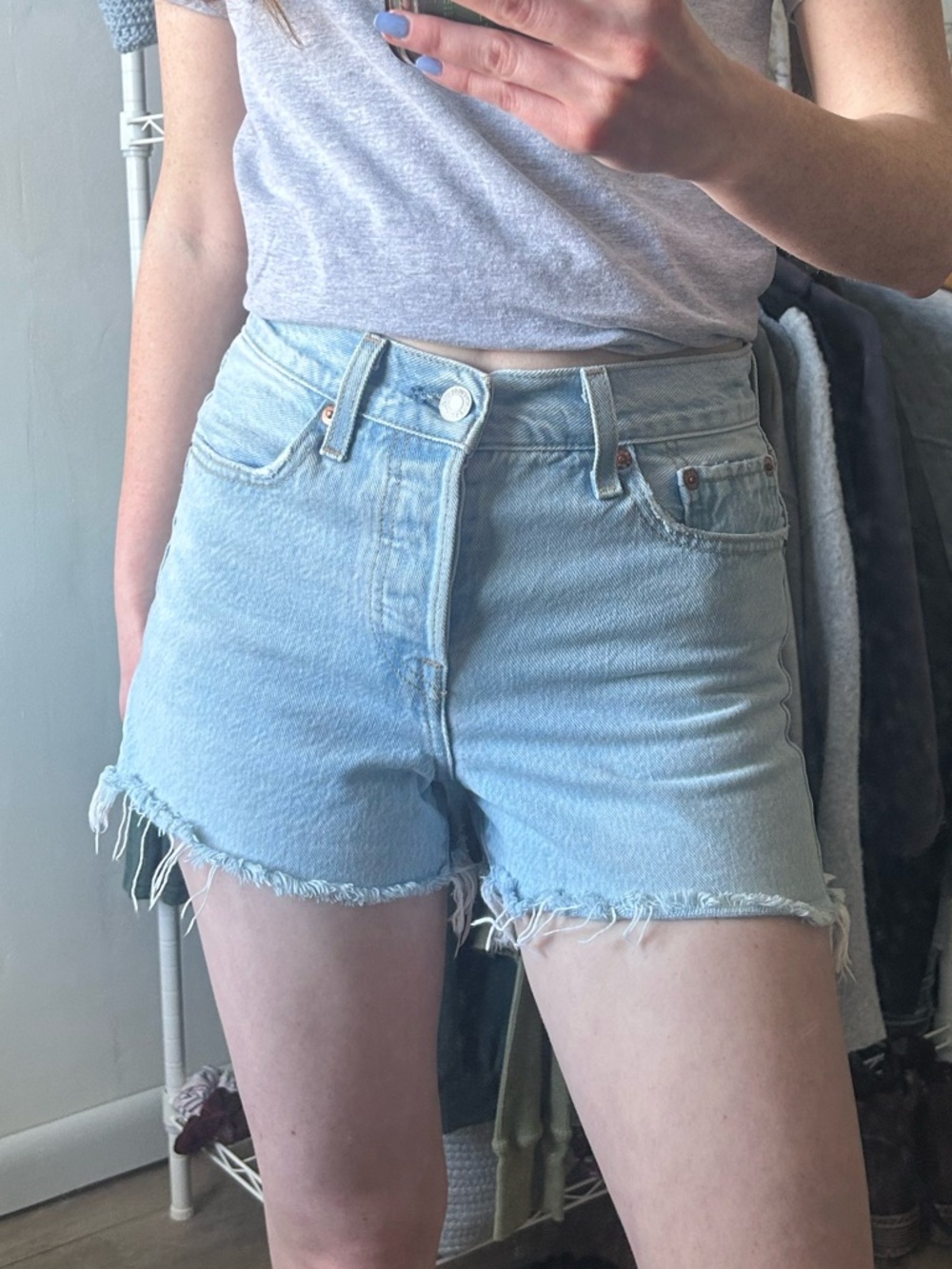 Levi High-Rise Denim Shorts